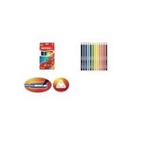 Kores Buntstifte JUMBO, 12er Karton-Etui + GRATIS Spitzer, inkl. Namensfeld, aus Lindenholz mit (BB100712)