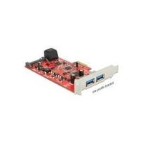 Delock PCI Express Karte > 2 x extern USB 3.0 + 2 x intern SATA 6Gb/s - Low Profile Form Faktor (89389)