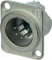 NEUTRIK XLR-Steckverbinder Flanschstecker, Kontakte gerade Polzahl: 5 Silber NC5MD-LX 1 St. (NC5MD-LX)