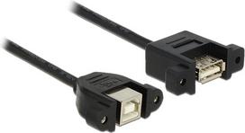 DeLOCK - USB-Adapter - USB Typ B, 4-polig (W) - USB (W) - 25cm (USB/USB2.0) - Schwarz (85107)