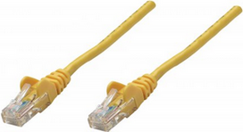 Intellinet Network Patch Cable, Cat6, 0,25m, Yellow, CCA, U/UTP, PVC, RJ45, Gold Plated Contacts, Snagless, Booted, Lifetime Warranty, Polybag - Patch-Kabel - RJ-45 (M) zu RJ-45 (M) - 25cm - UTP - CAT 6 - geformt, ohne Haken - Gelb (730808)