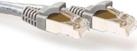 ACT Grey 0.25 meter SFTP CAT6A patch cable snagless with RJ45 connectors. Cat6a s/ftp snagless gy 0.25m (FB3052)