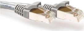 ACT Grey 25 meter SFTP CAT6A patch cable snagless with RJ45 connectors. Cat6a s/ftp snagless gy 25.00m (FB3025)