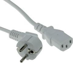 ACT Powercord mains connector CEE7/7 male (angled) - C13 white 2.0 m PWRCORD CEE7/7 ANG-C13 WH 2,0M (AK5236)