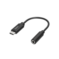 Hama - Adapter USB-C auf Klinkenstecker - 24 pin USB-C männlich zu mini-phone stereo 3,5 mm Gefäß - Schwarz (00200318)