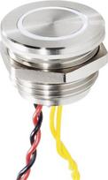 Renkforce RF-4707816 Klingeltaster beleuchtet, mit Piezo 1fach Edelstahl, Weiß 24 V/0,3 A (RF-4707816)