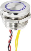 Renkforce RF-4707818 Klingeltaster beleuchtet, mit Piezo 1fach Edelstahl, Blau 24 V/0,3 A (RF-4707818)