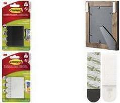 3M Command™ Bilder-Montage Strips Schwarz Inhalt: 4 Paar (17202BLKFGN)