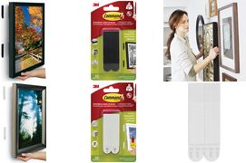 3M Command™ Bilder-Montage Strips Schwarz Inhalt: 4 Paar (17206BLKFGN)