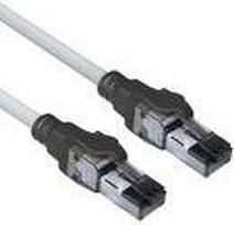 ACT Grey 5 meters S/FTP CAT6A IDC 4PPoE / PoE++ 100W LSZH patch cable snagless with RJ45 connectors (FB4005)