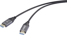 SpeaKa Professional HDMI Glasfaser Anschlusskabel HDMI-A Stecker Stecker 40 m Schwarz (SP-12842672)