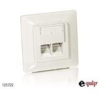 Equip - Anschlussdose, unterputz - RJ-45 X 2 - RAL 1013, Pearly - 2 Ports (Packung mit 1) (125722)