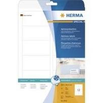 HERMA Special - Permanent self-adhesive matte coated address paper labels - weiß - 88,9 x 46,6 mm - 90 g/m2 - 300 Etikett(en) (25 Bogen x 12) (8842)