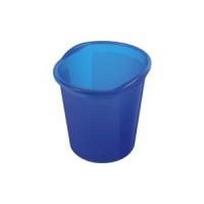 helit Papierkorb Economy Transparent, 13 Liter, PP, weiß im transparentem Design, hochglänzend, rund, mit umlaufendem (H2360210)
