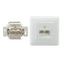 Rutenbeck Anschlussdose UAE 8/8 (8/8) LSA UP rw 130 112 16, Universal-Anschlusseinheit mit LSA-Anschlusskontakten für 2 Terminals, 2 x 8-polig, 2 x 8 LSA-Kontakte, mit Kunststofftragstegen, Zentralstück und Abdeckplatte, mit Spreizkrallen, reinweiß - 80 x 80 x 30 mm, 53 g (130 112 16)