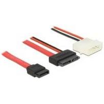 Delock - SATA-Kabel - Slimline SATA (W) zu interne Stromversorgung, 4-polig, SATA - 70 cm (84791)