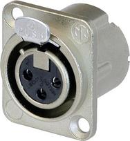 Neutrik XLR-Steckverbinder Flanschbuchse, Kontakte gerade Polzahl: 3 Silber NC3FD-LX 1 St. (NC3FD-LX)