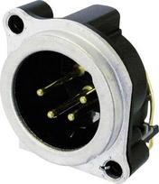 Neutrik NC4MBH - XLR - Schwarz - Bronze - Messing - Metall - Polyamid - Stahl - Zink - Messing - IP40 - 1,5 V (NC4MBH)