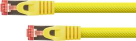 RNS® Patchkabel mit Rastnasenschutz und Nylongeflecht, Cat. 6, S/FTP, PiMF, PVC, 250MHz, OFC, gelb, 2m, PYTHON® Series (8063PY-020Y)