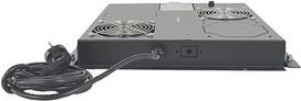 Intellinet - Rack-Lüftereinsatz - mit 2 cooling fans - Wechselstrom 220/240 V - Schwarz, RAL 9005 - 1U - 48.3 cm (19)