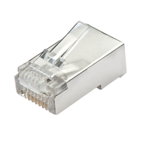 Lindy - Netzwerkanschluss - RJ-45 (M) - STP - CAT 5e - durchsichtig - (Anzahl pro Packung: 10) (62406)