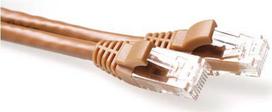 ACT Brown 7 meter U/UTP CAT6A patch cable snagless with RJ45 connectors. Cat6a u/utp snagless bn 7.00m (IB2207)