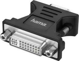 Hama - Videoadapter - HD-15 (VGA) (S) zu DVI-I (W) - 1080p-Unterstützung - Schwarz (00200341)