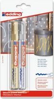 Edding e-750 - Gold - Silber - Gold - Silber - Rund - 2 mm - 4 mm - Glas - Metall - Kunststoff (4-750-2-1-53-54)