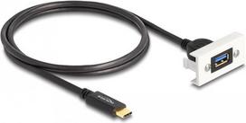 Delock - USB-Kabel - USB (W) zu USB-C (M) - USB 3,2 Gen 2 - 3 A - 1,0m - weiß, RAL 9003 (81388)