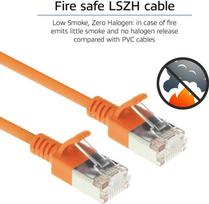 ACT Orange 1 meter LSZH U/FTP CAT6A datacenter slimline patch cable snagless with RJ45 connectors (DC7101)