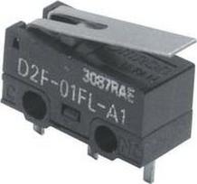 Omron D2F-01L2 Mikroschalter 30 V/DC 0.1 A 1 x Ein/(Ein) 1 St. Bag