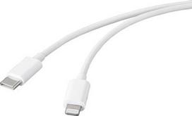 Renkforce USB-Kabel USB 2.0 USB-C Stecker Apple Lightning Stecker Weiß (RF-5042728)