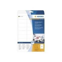 HERMA Special - Self-adhesive removable matte paper labels - weiß - 63,5 x 29,6 mm - 675 Etikett(en) (25 Bogen x 27) (4347)