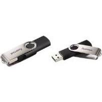 hama USB 2.0 Speicherstick FlashPen Rotate, 128GB Datentransferrate: 6MB/Sek., aus Kunststoff / Metall, - 1 Stück (108071)