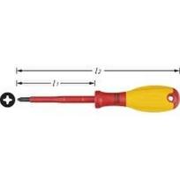 Hazet Elektriker Kreuzschlitz-Schraubendreher PH 2 Klingenlänge: 100 mm (810VDE-PH2)
