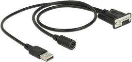 Navilock - Serielles/ PoweredUSB-Kabel - DB-9 (W) bis PS/2, USB (nur Strom) - 59 cm - Daumenschrauben