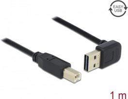 DeLOCK Easy - USB-Kabel - USB (M) umkehrbar bis USB Typ B (M) - USB2.0 - 1,0m - Schwarz (85558)