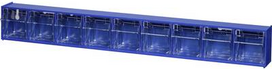 Allit Klappkasten-Magazin (B x H x T) 600 x 77 x 65 mm Blau, Transparent VarioPlus ProFlip 9 464450 1 St. (464450)