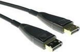 ACT 15 meter DisplayPort hybrid fiber/copper cable DP male to DP male. DISPLAYPORT HYBRID CABLE 15M (AK4031)