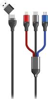 2GO 797361 USB Kabel 1,2 m USB A/USB C USB C/Micro-USB B/Lightning Schwarz - Blau - Grau - Rot (797361)