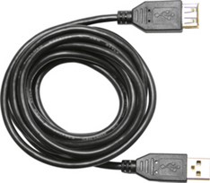 Eltako USB-Kabel USB-A Buchse, USB-A Stecker 2 m Schwarz 30000020 (30000020)