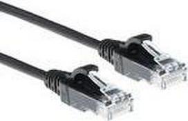 ACT Black 5 meter LSZH U/UTP CAT6 datacenter slimline patch cable with RJ45 connectors CAT6 U/UTP SLIMLINE BK 5.00M (DC9905)