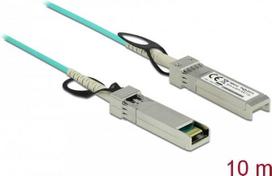 DeLOCK - 10GBase Direktanschlusskabel - SFP+ (M) bis SFP+ (M) - 10 m - 3 mm - Glasfaser - SFF-8431/SFF-8432 - Active Optical Cable (AOC) - Aquamarin