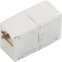 shiverpeaks ®-BASIC-S--Modular-IN-line Adapter-Verbinder - RJ45 Kupplung - RJ45 Kupplung, 8/8 - 8/8, 1:1 belegt, ungeschirmt, Metall (BS71220-8MS)