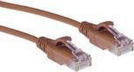 ACT Brown 0.5 meter LSZH U/UTP CAT6 datacenter slimline patch cable snagless with RJ45 connectors (DC9200)