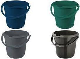 keeeper Putzeimer mika eco, rund, 10 Liter, graphite Farbe: eco-grey, aus 100% Recyclingkunststoff, ergonomisch - 1 Stück (1171083300000)