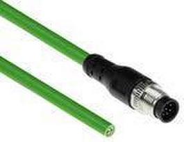 ACT Industrial 5.00 meters Sensor cable M12A 8-pin male to open end, Ultraflex TPE cable, shielded (SC3806)