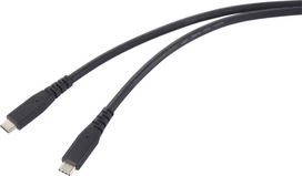 Renkforce USB-C® Kabel USB4® USB-C® 1.00 m Schwarz TPE-Mantel RF-6662040 - Digital/Daten - 1 m (RF-6662040)
