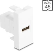 Delock Easy 45 Modul USB 2.0 Typ-A BU zu 2.0 Typ-B ws (90907)