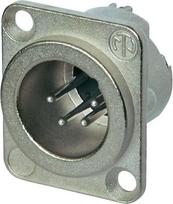 Neutrik XLR-Steckverbinder Flanschstecker, Kontakte gerade Polzahl: 4 Silber NC4MD-LX 1 St. (NC4MD-LX)